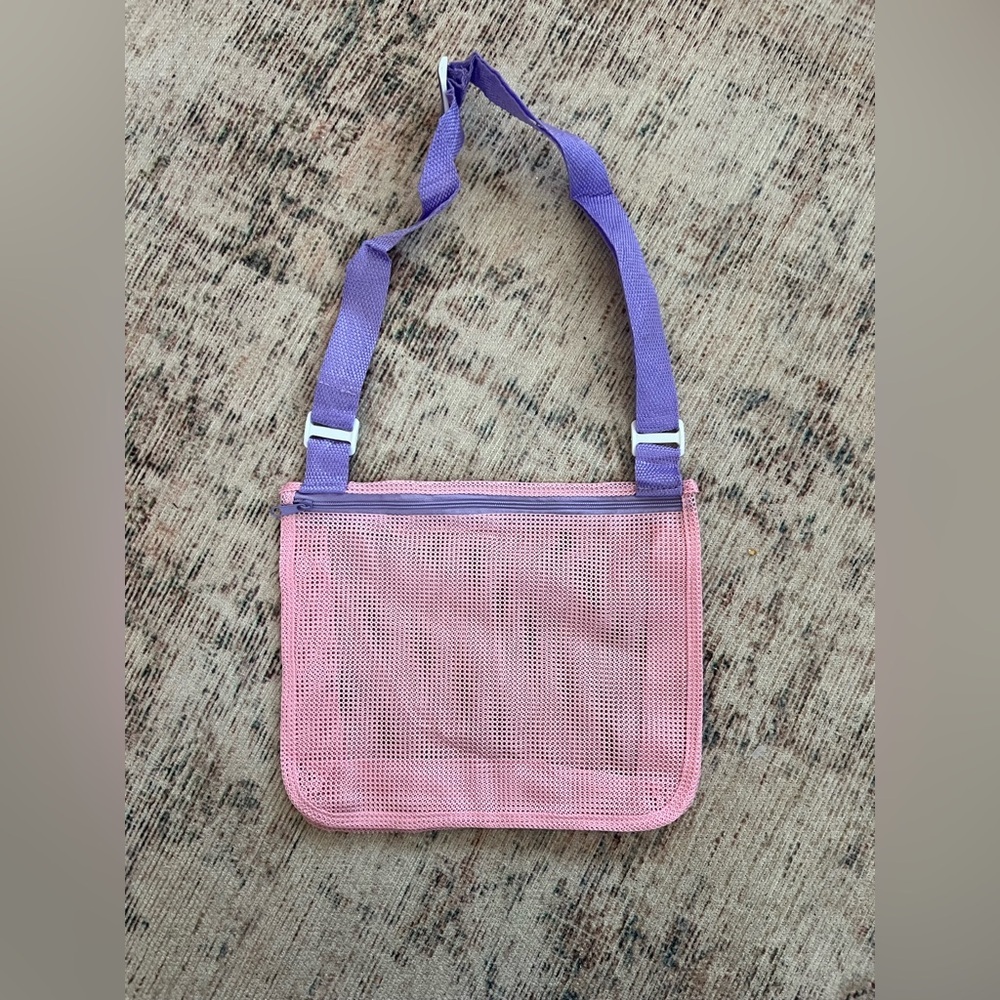 Purple Pink Mesh Shoulder Bag